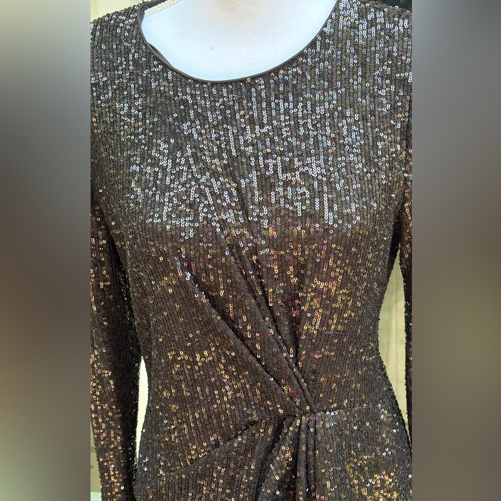 Belle Badgley Mischka Black Sequin Dress Size 8- Beautiful 😍 - Picture 5 of 7